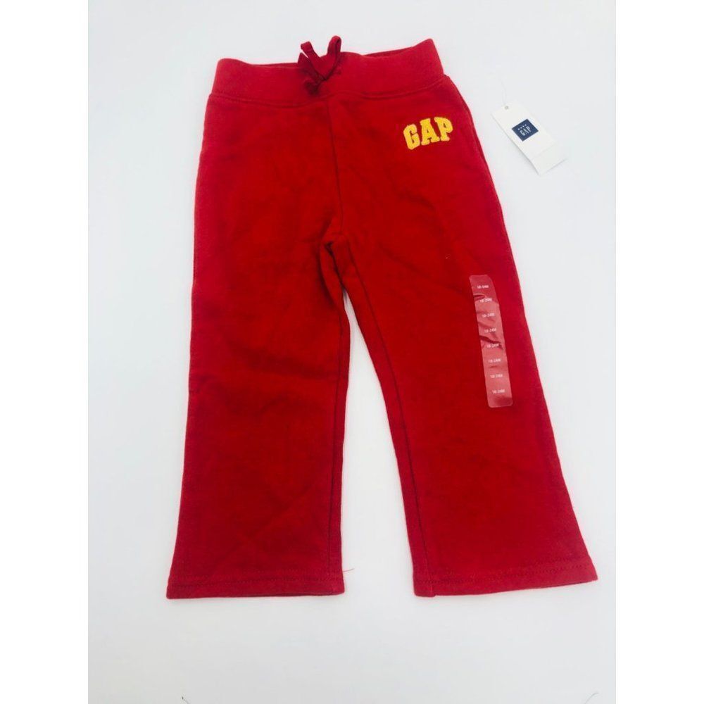 Brand New Baby Gap Factory Red Fleece Sweatpants Size 18 - 24 Months